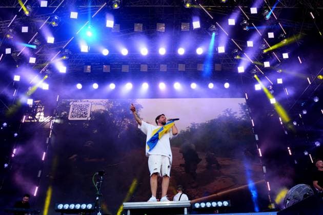 July 19, 2024: Serhii Tanchynets, front man of BEZ OBMEZHEN band, during the ATLAS UNITED 2024 music festival on July 19, 2024 in Kyiv, Ukraine. - ZUMAs197 20240719_aaa_s197_067 Copyright: xSOPAxImagesx