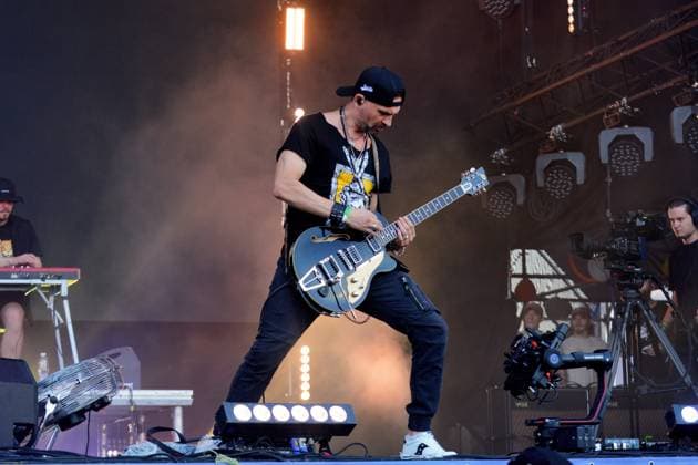July 19, 2024: Guitarist of BoomBox (Ukrainian band), during the ATLAS UNITED 2024 music festival on July 19, 2024 in Kyiv, Ukraine. - ZUMAs197 20240719_aaa_s197_077 Copyright: xSOPAxImagesx