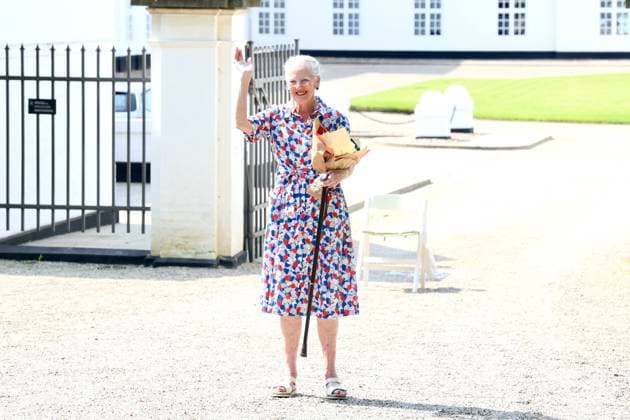 Entertainment Bilder des Tages 21-07-2024 Denmark Queen Margrethe during the annual tilting show and welcome the Ringriding parcipitants at Graasten Castle in Denmark. Â  Copyright: xPPEx