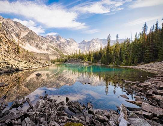 Creative Highlights World Mountain Reflection in Alpine Lake, British Columbia, Canada Brisco, British Columbia, Canada CR_SHKO240718-1488961-01