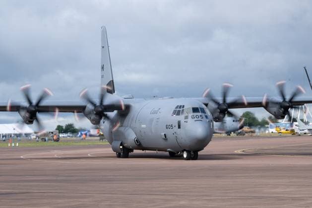 The Royal International Air Tattoo 2024 Lockheed Martin CC-130J Hercules of 436 TRANSPORT SQUADRON Royal Canadian Air Force taxi™s during The Royal International Air Tattoo 2024 Departures Day at RAF Fairford, Cirencester, United Kingdom, 22nd July 2024 (Photo by Cody Froggatt News Images) Cirencester RAF Fairford Gloucestershire United Kingdom Copyright: xCodyxFroggatt NewsxImagesx