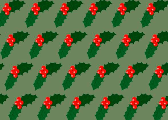 Pattern of rows of mistletoe, FLMF01291