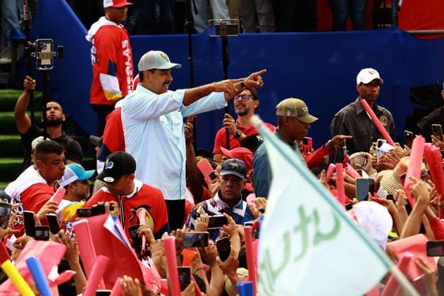 Bilder des Jahres 2024, News 07 Juli News Themen der Woche KW 30 News Bilder des Tages July 23, 2024, Valencia, Carabobo, Venezuela: July 23, 2024. The president of Venezuela and candidate for reelection, Nicolas Maduro, closed his campaign in the city of Valencia, Carabobo state. Photo: Juan Carlos HernoÂ¡ndez Valencia Venezuela - ZUMAhe3_ 20240723_abp_he3_002 Copyright: xJuanxCarlosxHernandezx