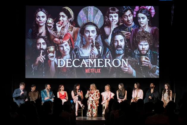 Entertainment Themen der Woche KW 30 Entertainment Bilder des Tages July 24, 2024, New York, New York, United States: Cast, showrunner Kathleen Jordan and hostHeather McMahan participate in panel discussion at Debut event for The Decameron by Netflix at The Angel Orensanz Foundation in New York on July 24, 2024 New York United States - ZUMAr339 20240724_znp_r339_064 Copyright: xLevxRadinx