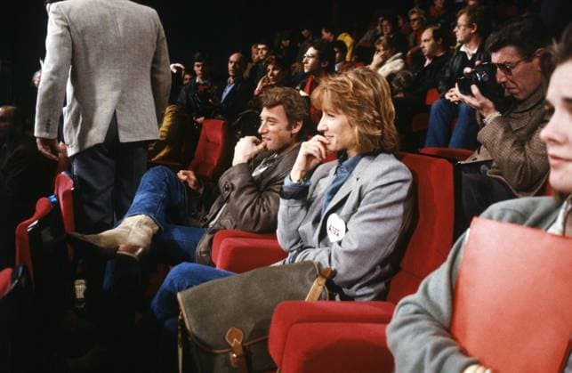 Nathalie Baye, Johnny Hallyday, 1986 Nathalie Baye and Johnny Hallyday during a TV show for the Restos du Coeur, on January 26, 1986 in Paris. Photo Jacques Loew Copyright: xJacquesxLoew Photo12x LWE23A00352 !ACHTUNG AUFNAHMEDATUM GESCHÃ„TZT!