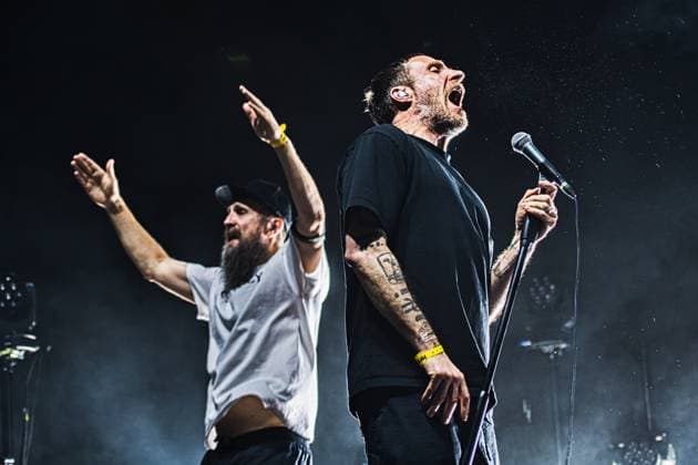 Entertainment Themen der Woche KW 30 Andrew Fearn, left, and Jason Williamson of Sleaford Mods music group of Britain perform during the 4th Pop Messe festival in Brno, Czech Republic, July 26, 2024. (CTKxPhoto PatrikxUhlir) CTKPhotoP2024072609600  CTKPhotoP2024072609600