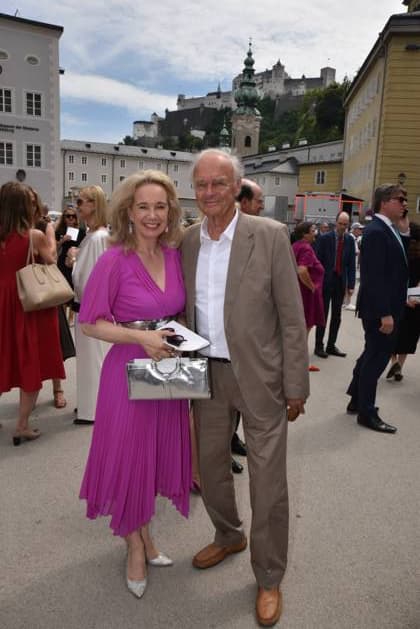 Sarah Wedl Wilson, Leopold Wedl sen., Festakt, Eröffnung Salzburger Festspiele, 2024, Manfred Siebinger *** Sarah Wedl Wilson, Leopold Wedl sen , Ceremony, Opening of the Salzburg Festival, 2024, Manfred Siebinger