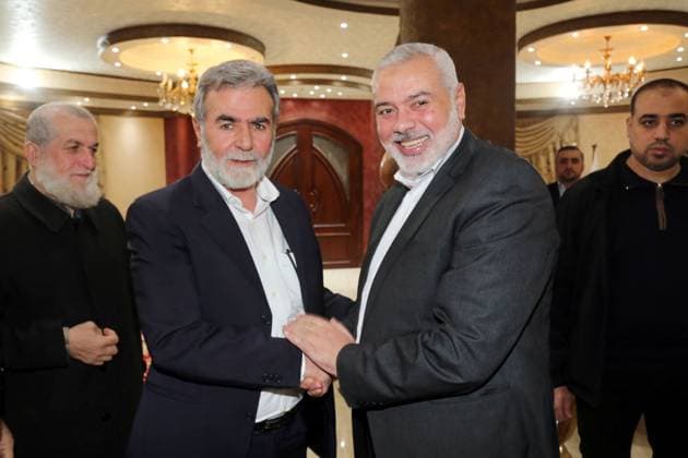 Palestinian Hamas chief in the Gaza strip Ismail Haniyeh, meets members of the Islamic Jihad in Cairo (FILES) Palestinian Hamas chief in the Gaza strip Ismail Haniyeh, meets members of the Islamic Jihad in Cairo, on December 3, 2019. Iran s Revolutionary Guards said July 31, 2024 that the chief of the Palestinian Hamas militant group, Ismail Haniyeh, was killed in Tehran along with one of his bodyguards. Photo by Office Media Cairo Egypt Palestinian Territory 310724_Archive_Haniyeh_00(2) Copyright: xapaimagesxOfficexMediaxx xapaimagesx