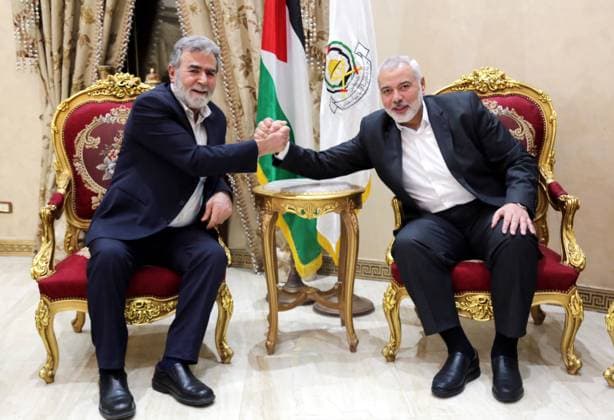 Palestinian Hamas chief in the Gaza strip Ismail Haniyeh, meets members of the Islamic Jihad in Cairo (FILES) Palestinian Hamas chief in the Gaza strip Ismail Haniyeh, meets members of the Islamic Jihad in Cairo, on December 3, 2019.Iran s Revolutionary Guards said July 31, 2024 that the chief of the Palestinian Hamas militant group, Ismail Haniyeh, was killed in Tehran along with one of his bodyguards. Photo by Office Media Cairo Egypt Palestinian Territory 310724_Archive_Haniyeh_00(3) Copyright: xapaimagesxOfficexMediaxx xapaimagesx