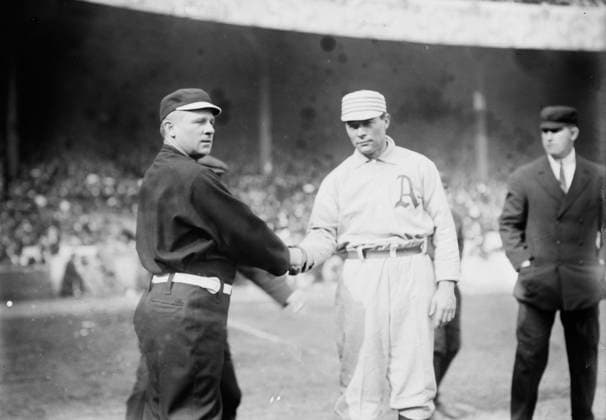 RECORD DATE NOT STATED John McGraw, New York, NL & Davis, Philadelphia, AL (baseball), 1911. Copyright:xHeritagexArt HeritagexImagesxBainxNewsxServicex IMAGO, ! ACHTUNG: AUFNAHMEDATUM GESCHÄTZT!  Copyright:HeritagexArt HeritagexImagesxBainxNewsxServicex IMAGO