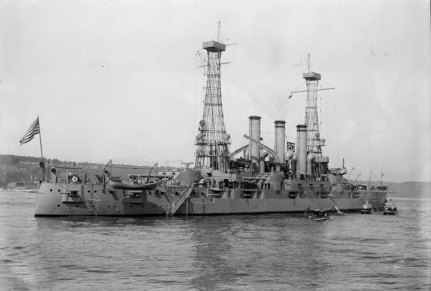 RECORD DATE NOT STATED USS Kansas, between c1910 and c1915. Copyright:xHeritagexArt HeritagexImagesxBainxNewsxServicex IMAGO, ! ACHTUNG: AUFNAHMEDATUM GESCHÄTZT!  Copyright:HeritagexArt HeritagexImagesxBainxNewsxServicex IMAGO