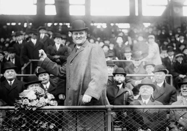 RECORD DATE NOT STATED Pennsylvania Governor John K. Tener at Ebbets Field (baseball), 1914. Shows Governor of Pennsylvania John Kinley Tener (1863-1946), throwing out the first ball in the first game of the season at Ebbets Field, Brooklyn, New York, April 14, 1914. Copyright:xHeritagexArt HeritagexImagesxBainxNewsxServicex IMAGO, ! ACHTUNG: AUFNAHMEDATUM GESCHÄTZT!  Copyright:HeritagexArt HeritagexImagesxBainxNewsxServicex IMAGO