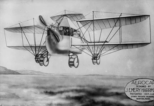 RECORD DATE NOT STATED J.E. Harriman s Aerocar, 1910 or 1911. Shows patent drawing of John Emery Harriman. Copyright:xHeritagexArt HeritagexImagesxBainxNewsxServicex IMAGO, ! ACHTUNG: AUFNAHMEDATUM GESCHÄTZT!  Copyright:HeritagexArt HeritagexImagesxBainxNewsxServicex IMAGO
