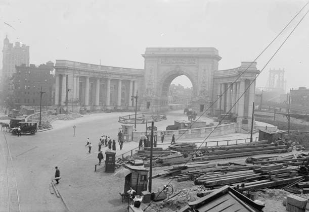 RECORD DATE NOT STATED Manhattan Bridge, between c1915 and c1920. Copyright:xHeritagexArt HeritagexImagesxBainxNewsxServicex IMAGO, ! ACHTUNG: AUFNAHMEDATUM GESCHÄTZT!  Copyright:HeritagexArt HeritagexImagesxBainxNewsxServicex IMAGO