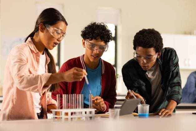 Conducting science experiment with test tubes and safety goggles, teenagers in high school Conducting science experiment with test tubes and safety goggles, teenagers in high school. laboratory, chemistry, students, education, learning, high high school, model released, , property released, Cape Town, South Africa, 2024-03-27T22:00:00.000Z, 5318434.jpg, people,science,experiment,test,tubes,safety,goggles,teenagers,high school,school,laboratory,chemistry,students,education,back to school,learning,research,lab,scientific,analysis,equipment,protective,eyewear,teens,classroom,academic,study,highschool,youth,stem,investigation,biology,physics,scholars,teamwork,collaboration,discovery,innovation,knowledge,teaching,training,practical,hands-on,cur