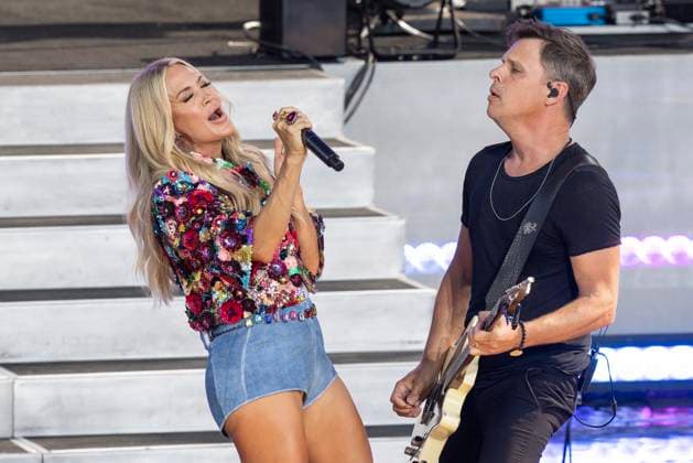 Bilder des Jahres 2024, Entertainment 08 August Entertainment Bilder des Tages NY: GMA Carrie Underwood concert Carrie Underwood performs during GMA concert at Central Park in New York New York New York United States Copyright: LevxRadin