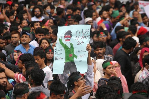 August 3, 2024, Dhaka, Wari, Bangladesh: Anti-Discrimination Student Movement held a rally at Central Shaheed Minar in Dhaka on August 3, 2024, to demand justice for the victims killed in the recent countrywide violence during anti-quota protests. Student leaders rallied Bangladeshis on August 3 for a nationwide civil disobedience campaign as Prime Minister Sheikh Hasina s government weathered a worsening backlash over a deadly police crackdown on protesters. Dhaka Bangladesh - ZUMAr336 20240803_zip_r336_001 Copyright: xHabiburxRahmanx