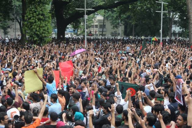 August 3, 2024, Dhaka, Wari, Bangladesh: Anti-Discrimination Student Movement held a rally at Central Shaheed Minar in Dhaka on August 3, 2024, to demand justice for the victims killed in the recent countrywide violence during anti-quota protests. Student leaders rallied Bangladeshis on August 3 for a nationwide civil disobedience campaign as Prime Minister Sheikh Hasina s government weathered a worsening backlash over a deadly police crackdown on protesters. Dhaka Bangladesh - ZUMAr336 20240803_zip_r336_020 Copyright: xHabiburxRahmanx