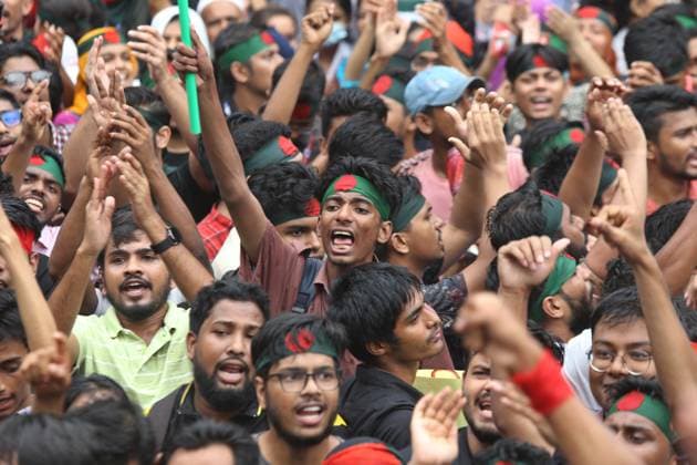 August 3, 2024, Dhaka, Wari, Bangladesh: Anti-Discrimination Student Movement held a rally at Central Shaheed Minar in Dhaka on August 3, 2024, to demand justice for the victims killed in the recent countrywide violence during anti-quota protests. Student leaders rallied Bangladeshis on August 3 for a nationwide civil disobedience campaign as Prime Minister Sheikh Hasina s government weathered a worsening backlash over a deadly police crackdown on protesters. Dhaka Bangladesh - ZUMAr336 20240803_zip_r336_043 Copyright: xHabiburxRahmanx