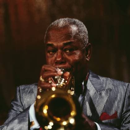 DIE GOLDENEN FÜNFZIGER Billy Mo, geboren in Trinidad, wurde in Deutschland populär als Jazz Trompeter und Schlagersänger, hier in der ZDF Musiksendung: Die Goldenen Fünfziger, 1987., Deutschland Copyright: kpa kpa_55045581 EDITORIAL USE ONLY
