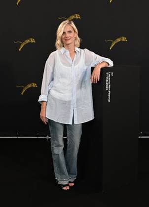Locarno,Switzerland Locarno Film Festival 2024 Mélanie Laurent and Guillaume Canet photocall and Excellence Award Davide Campari In the photo:Mélanie Laurent  Copyright: xNickxZonnax xipa-agency.netx xNickxZonnax IPA_Agency_IPA48654182