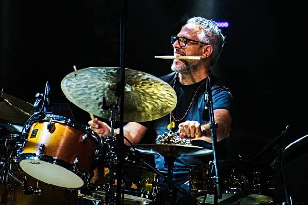 Drummer Ziv Ravitz performs with Jokers project at the Marathon Music Brno festival in Brno, Czech Republic, August 8, 2024. (CTKxPhoto PatrikxUhlir) CTKPhotoP2024080810697  CTKPhotoP2024080810697