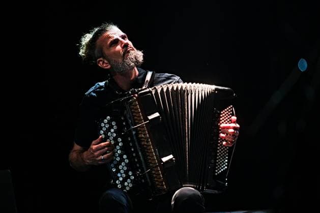 French accordionist Vincent Peirani performs with Jokers project at the Marathon Music Brno festival in Brno, Czech Republic, August 8, 2024. (CTKxPhoto PatrikxUhlir) CTKPhotoP2024080811263  CTKPhotoP2024080811263