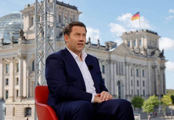 News Themen der Woche KW32 News Bilder des Tages Deutschland, Berlin, ARD-Sommerinterview mit Lars Klingbeil, SPD, 11.08.2024 *** Germany, Berlin, ARD summer interview with Lars Klingbeil, SPD, 11 08 2024