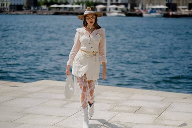 Copenhagen Fashion Week - Street Style Street style, arriving at OperaSPORT Spring Summer 2025 show, held at Copenhagen Fashion Week, Denmark, on August 5, 2024. Photo by Marie-Paola Bertrand-Hillion ABACAPRESS.COM Copenhagen Denmark  Copyright: xBertrand-HillionxMarie-Paola ABACAx