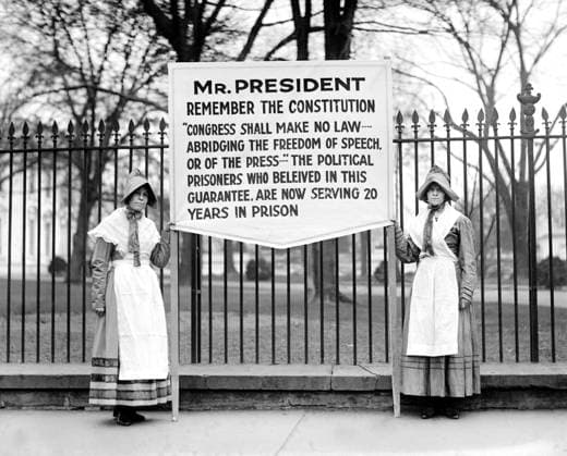 Political Amnesty Pickets, Washington DC, USA, National Photo Company, December 1922  Copyright: xCircaxImagesx ghi-circa02363