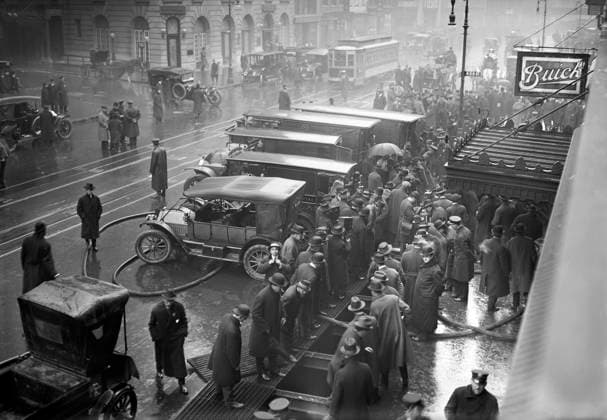 Subway tunnel fire, West 55th Street and Broadway, New York City, New York, USA, Bain News Service, January 1915  Copyright: xCircaxImagesx ghi-circa02846