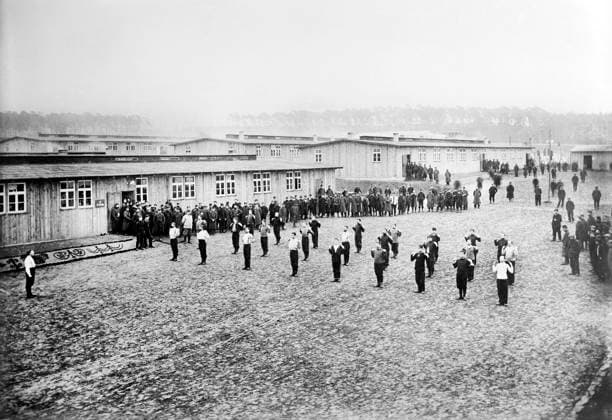 Prisoners exercising at prisoner of war camp, Wünsdorf, Zossen, Germany, Bain News Service, 1915  Copyright: xCircaxImagesx ghi-circa02849
