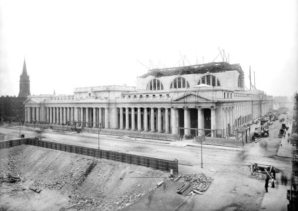 Pennsylvania Station under construction, New York City, New York, USA, Bain News Service, May 1909  Copyright: xCircaxImagesx ghi-circa02917