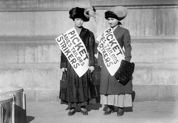 Two women on strike, New York City, New York, USA, Bain News Service, February 1910  Copyright: xCircaxImagesx ghi-circa02948