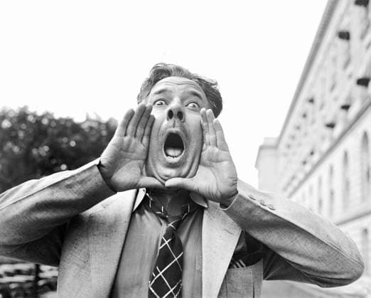 U.S. congressman Robert L. Mouton of Louisiana practicing his hog calling on U.S. Capitol steps, Washington DC, USA, Harris & Ewing, June 1937  Copyright: xCircaxImagesx ghi-circa03434