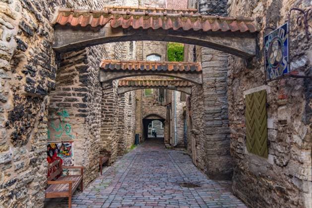 Street view of the Tallinn old town in Estonia Street view of the Tallinn old town in Estonia Copyright: xZoonar.com ChunxJuxWux 21730428