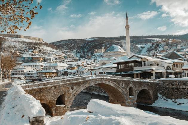 paving stones bridge and bistrica river of prizren, Kosovo at winter season paving stones bridge and bistrica river of prizren, Kosovo at winter season Copyright: xZoonar.com BesartxBelulix 21738021