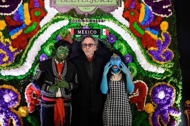 Beetlejuice Beetlejuice Mexico City Premiere Director Tim Burton Posing for photos during the Beetlejuice Beetlejuice film Photocall at Mexico City Four Season Hotel. August 13, 2024 in Mexico City, Mexico. Mexico City CDMX Mexico Copyright: xCarlosxTischlerx