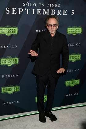 August 14, 2024, Mexico City, Ciudad de Mexico, Mexico: American Director Tim Burton attends the black carpet of Beetlejuice Beetlejuice Fan Event at Cinepolis Toreo Parque Central. on August 14, 2024 in Mexico City, Mexico. Mexico City Mexico - ZUMAe321 20240814_zea_e321_071 Copyright: xCarlosxTischler xEyepixxGroupx