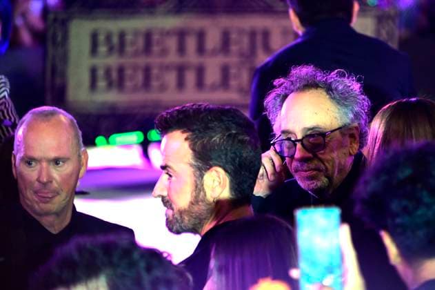 August 14, 2024, Mexico City, Ciudad de Mexico, Mexico: (L-R) Michael Keaton, Justin Theroux, Tim Burton attend the black carpet of Beetlejuice Beetlejuice Fan Event at Cinepolis Toreo Parque Central. on August 14, 2024 in Mexico City, Mexico. Mexico City Mexico - ZUMAe321 20240814_zea_e321_141 Copyright: xCarlosxTischler xEyepixxGroupx