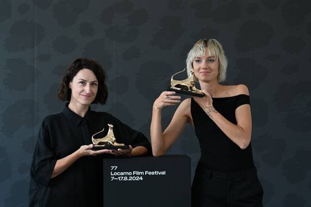 Locarno,Switzerland Locarno Film Festival 2024 AKIPLESA (TOXIC) by Saulé Biluvaité director Pardo Oro Awards International Competition Grand Prize the Festival and City Locarno,Swatch First Feuture Award Ceremony photocal Locarno Film Festival 2024 In the photo: Saulé Biluvaité director and Giedre Burocatte producer  Copyright: xNickxZonnax xipa-agency.netx xNickxZonnax IPA_Agency_IPA48886991
