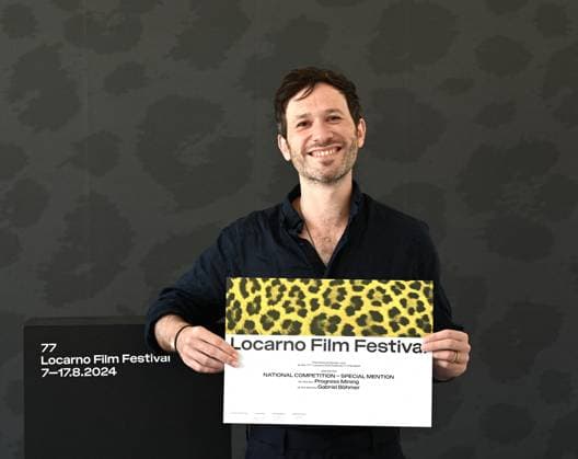 Locarno,Switzerland Awards Locarno Film Festival 2024 photocall Locarno,Switzerland Locarno Film Festival 2024 Award Ceremony photocall Locarno Film Festival 2024 Progess Mining film by Gabriel Bohmer director In the photo:Gabriel Bohmer director Award Locarno Switzerland  Copyright: xIPA ABACAx