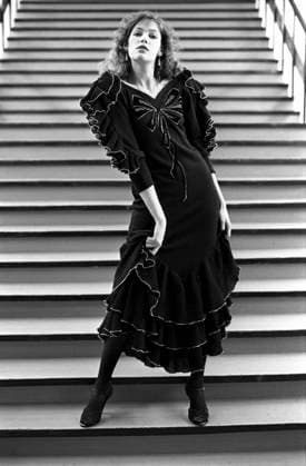 1990s fashion 8743306 01.10.1994 A model demonstrates a new image created by Kemerovo fashion designers. Dmitry Korobeinikov Russia  Copyright: xDmitryxKorobeinikovx