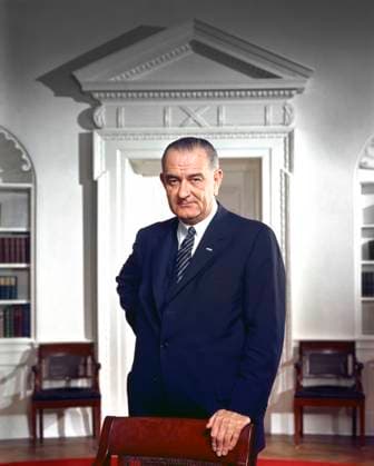 December 1, 1963, Washington, District Of Columbia, USA: U.S. President Lyndon Johnson, half-length portrait, Oval Office, White House, Washington, D.C., USA, Arnold Newman, December 1963 Washington USA  - ZUMAg145 19631201_aza_g145_001 Copyright: xJTxVintagex