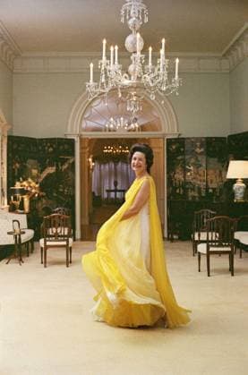 May 8, 1968, Washington, District Of Columbia, USA: U.S. First Lady Claudia Lady Bird Johnson in formal wear, White House, Washington, D.C., USA, Robert Knudsen, May 8, 1968 Washington USA - ZUMAg145 19680508_aza_g145_001 Copyright: xJTxVintagex