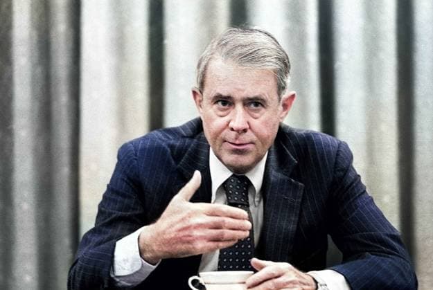 October 19, 1977, Washington, District Of Columbia, USA: U.S. Secretary of State Cyrus Vance, half-length portrait, seated, facing front, during an interview, Washington, D.C., USA, Thomas J. O Halloran, U.S. News & World Report Magazine Photograph Collection, October 19, 1977 Washington USA  - ZUMAg145 19771019_aza_g145_001 Copyright: xJTxVintagex