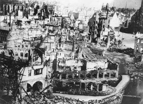 Great Patriotic War 1941-1945 8742558 10.05.1945 The Great Patriotic War 1941-1945. The ruins o f Nuremberg as a result of Allied bombing. Nurnberg Germany  Copyright: xx