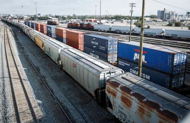 August 22, 2024, Calgary, Ab, CANADA: CPKC rail cars sit idol in a railyard in Calgary, Alta., Thursday, Aug. 22, 2024. Calgary CANADA  - ZUMAc35_ 20240822_zaf_c35_070 Copyright: xJeffxMcintoshx