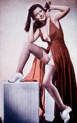 Woman in Lingerie, Pin-up Card, 1940 s  Copyright: xJTxVintagex jtv007334