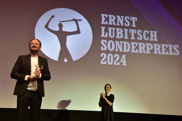 Verleihung des Ernst-Lubitsch-Preises 2024 Radek Wegrzyn, Laudation Sharon Brauner Ankunft, zur Verleihung des Ernst-Lubitsch-Preises 2024 im Rahmen einer Matinee im Berliner ZOO PALAST statt in Berlin, am 25.08.2024